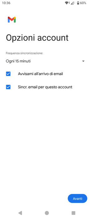 Seleziona Avanti