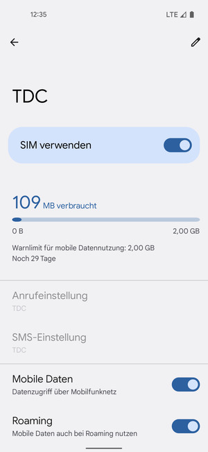 Schalten Sie Roaming an oder aus
