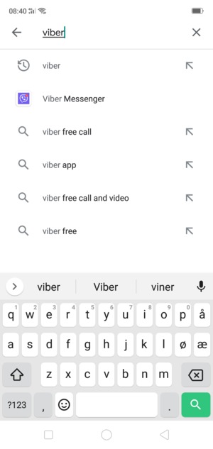 Skriv inn applikasjonsnavnet og velg Søk