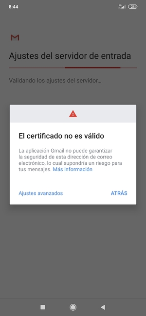 Seleccione Ajustes avanzados