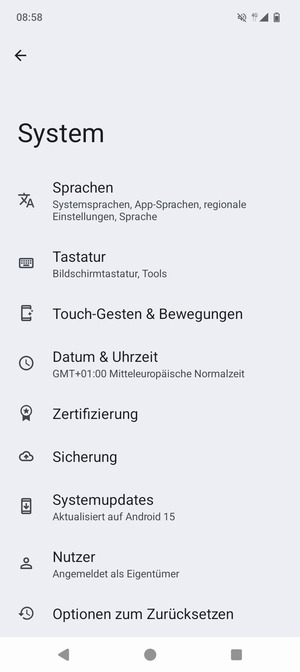 Wählen Sie Systemupdates