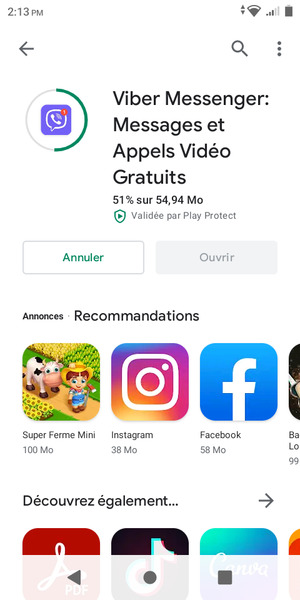 Veuillez attendre la fin de la procédure d'installation