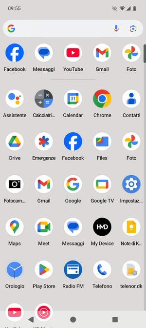 Seleziona Impostazioni