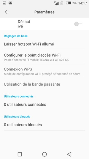 Sélectionnez Configurer le point d'accès Wi-Fi