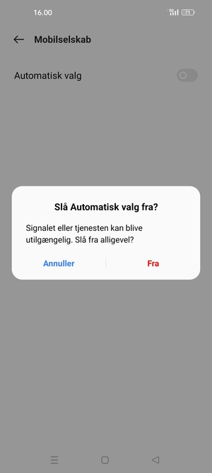 Vælg Fra