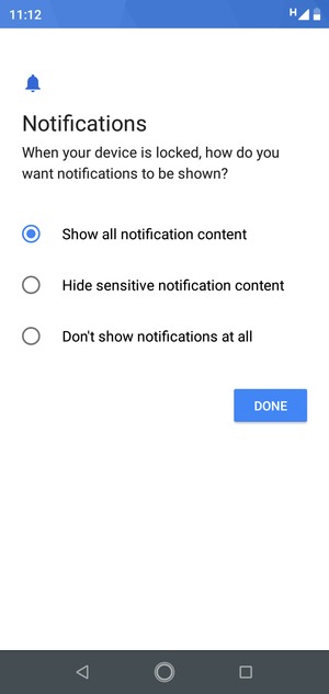 Select your preferred option and select DONE