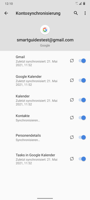 Ihre Kontakte von Google werden nun auf Ihr Handy synchronisiert