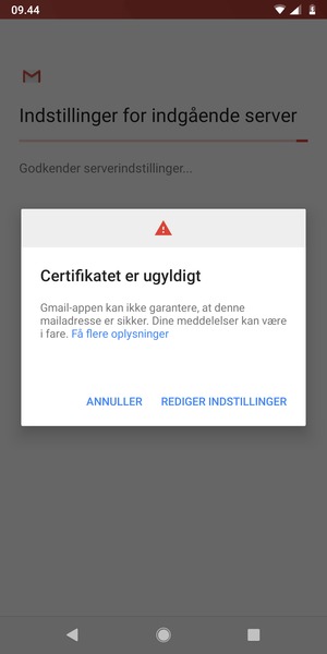 Vælg REDIGER INDSTILLINGER