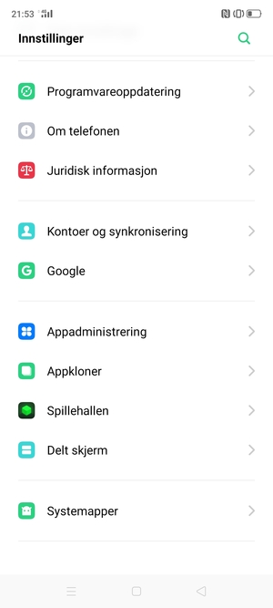 Bla til og velg Programvareoppdatering
