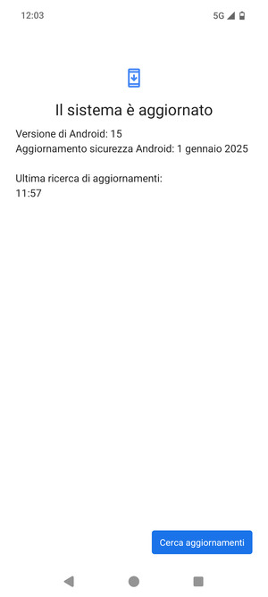 Se il tuo telefono è aggiornato, vedrai la seguente schermata
