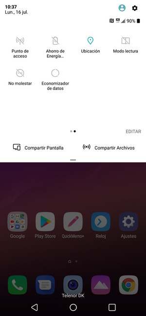 Desactive Ubicación