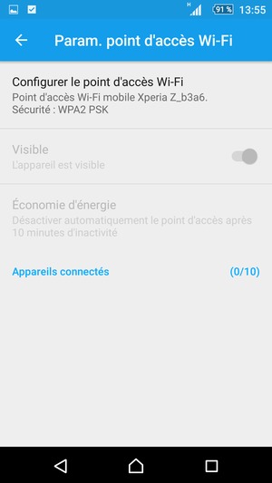 Sélectionnez Configurer le point d'accès Wi-Fi