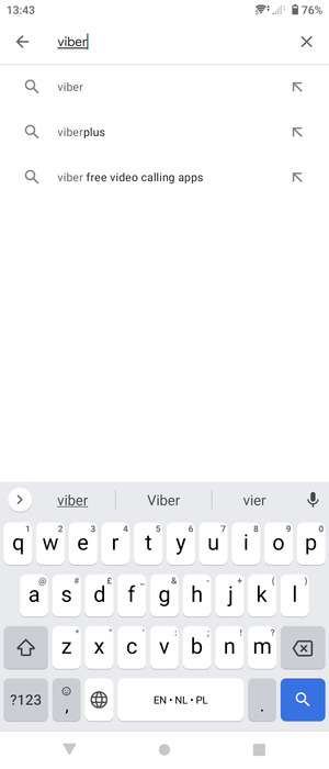 Enter the app name and select Search