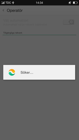 Vänta på att sökningen avslutas
