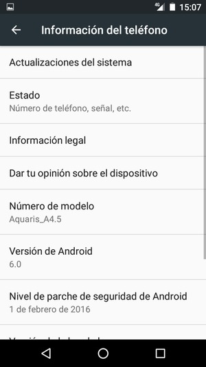 Seleccione Actualizaciones del sistema