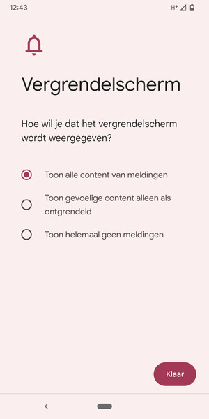Selecteer uw voorkeursoptie en selecteer Klaar