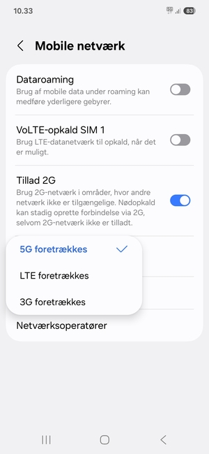 Vælg din foretrukne mulighed