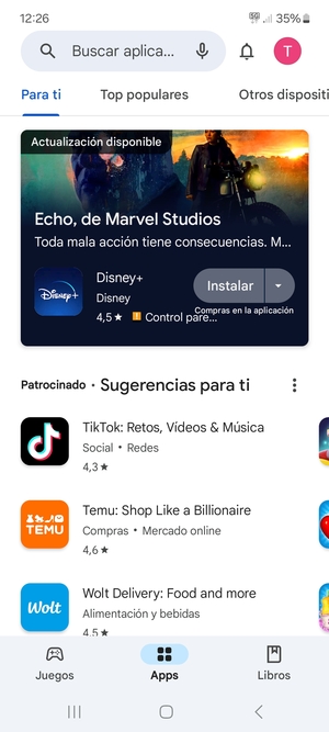 Seleccione la barra de Búsqueda