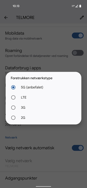 Vælg din foretrukne mulighed