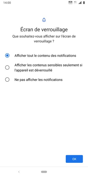 Sélectionnez votre option préférée et sélectionnez OK