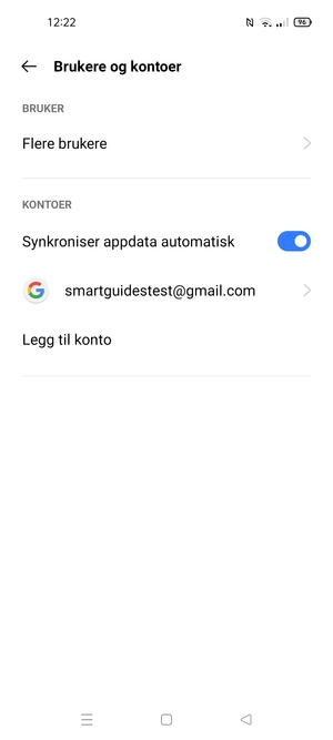 Velg din Google-konto