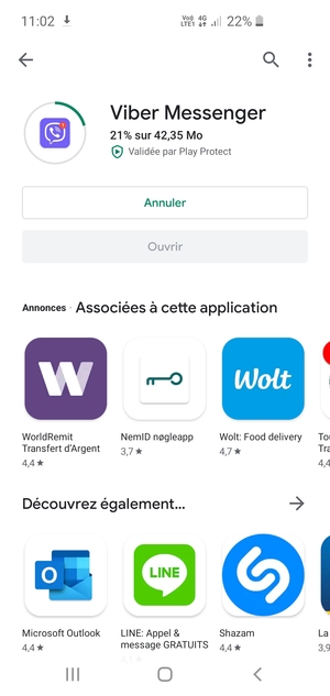 Veuillez attendre la fin de la procédure d'installation