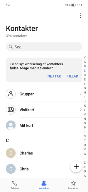 Vælg Menu-knappen