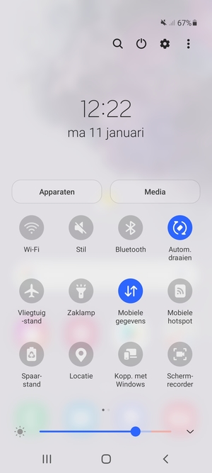 Selecteer Stil om weer naar geluid-modus te gaan