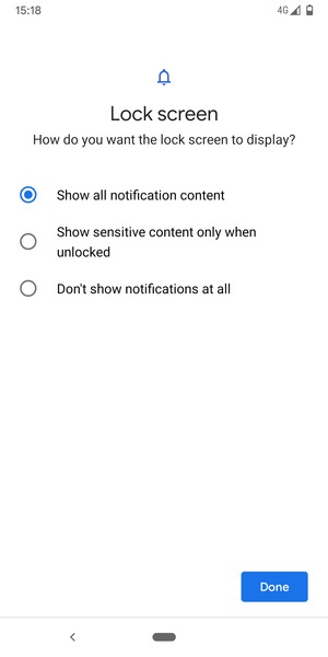 Select your preferred option and select Done