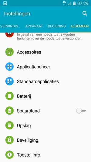 Scroll naar en selecteer Beveiliging