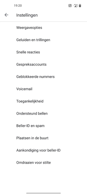 Selecteer Voicemail