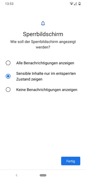 Wählen Sie die gewünschte Option und wählen Sie Fertig