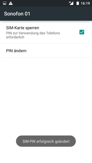 Ihre SIM-PIN wurde geändert