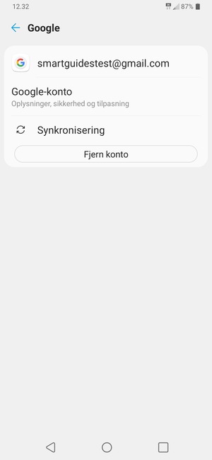 Vælg Synkronisering