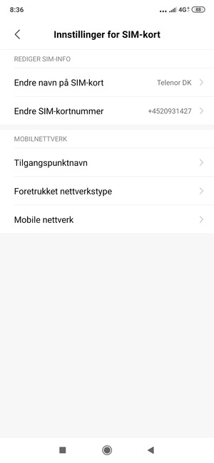 Velg Mobile nettverk