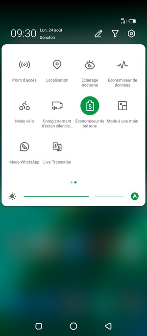 Sélectionnez Économiseur de batterie