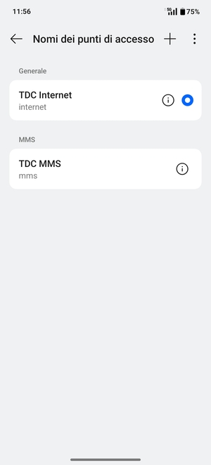 Il tuo telefono è ora stato configurato per gli MMS
