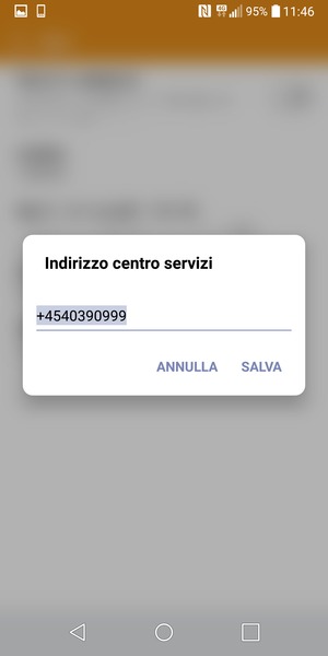 Inserisci Indirizzo centro servizi e seleziona SALVA