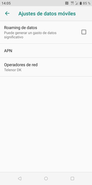 Para cambiar la red en caso de problemas de conectividad, seleccione Operadores de red