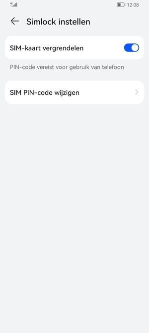 Selecteer  SIM PIN-code wijzigen