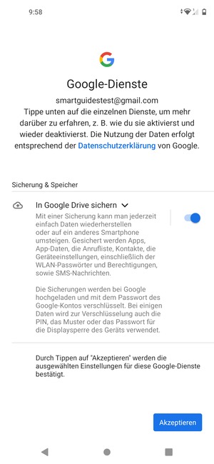 Wählen Sie Akzeptieren