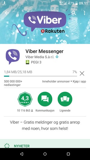 Vent til installasjonen er ferdig