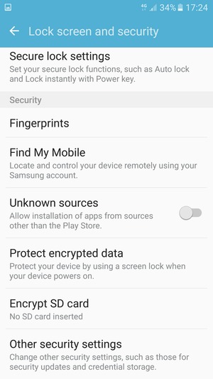 Scroll to and select Other security settings