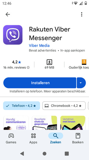 Selecteer Installeren