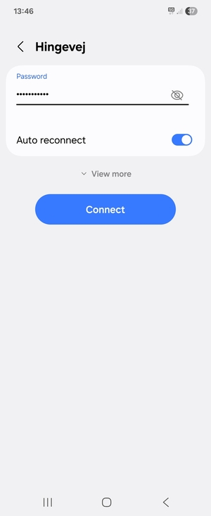Enter the Wi-Fi password and select Connect