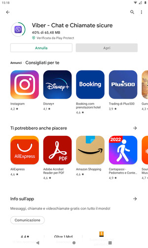Attendi il completamento del processo di installazione