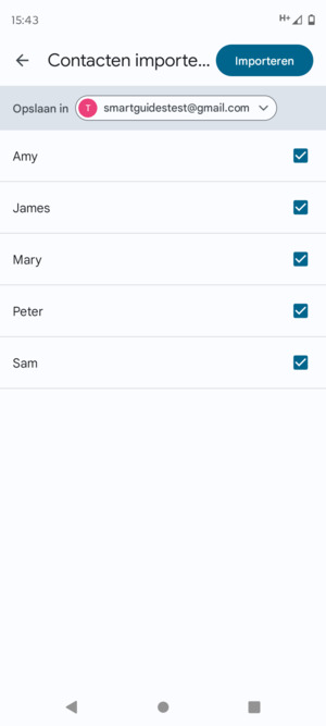Selecteer Importeren