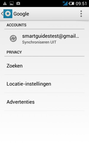 Selecteer uw account