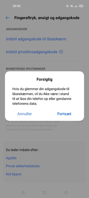 Vælg Fortsæt