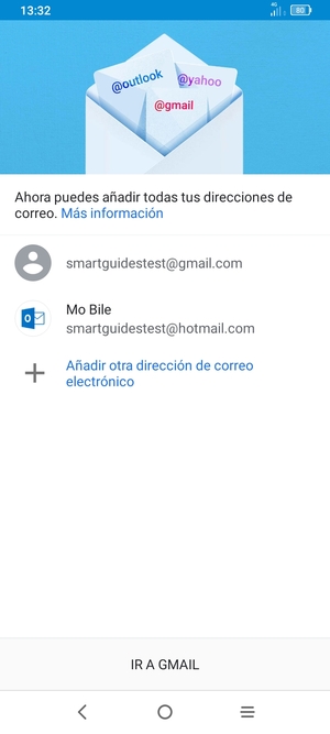 Seleccione IR A GMAIL